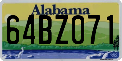 AL license plate 64BZ071