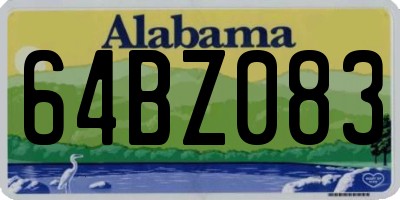 AL license plate 64BZ083