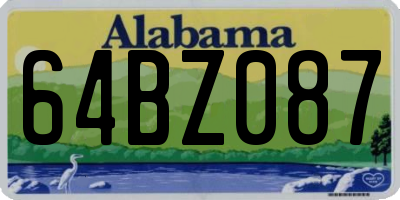 AL license plate 64BZ087