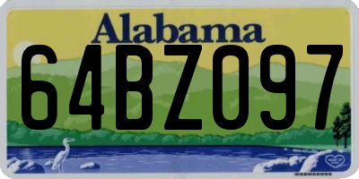 AL license plate 64BZ097