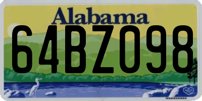AL license plate 64BZ098