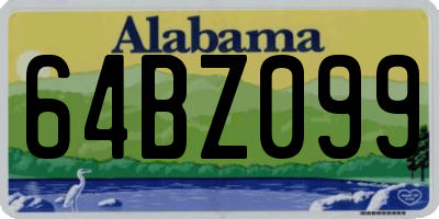 AL license plate 64BZ099
