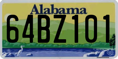 AL license plate 64BZ101