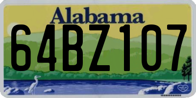 AL license plate 64BZ107