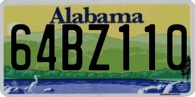 AL license plate 64BZ110