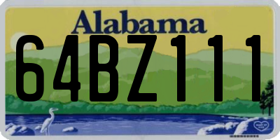 AL license plate 64BZ111