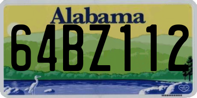AL license plate 64BZ112