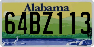 AL license plate 64BZ113