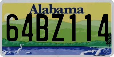 AL license plate 64BZ114