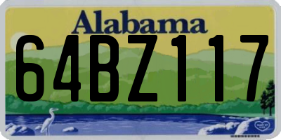 AL license plate 64BZ117