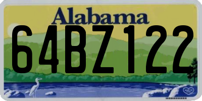 AL license plate 64BZ122