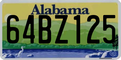 AL license plate 64BZ125