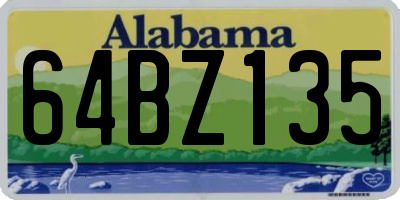 AL license plate 64BZ135