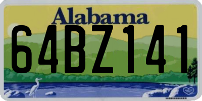 AL license plate 64BZ141