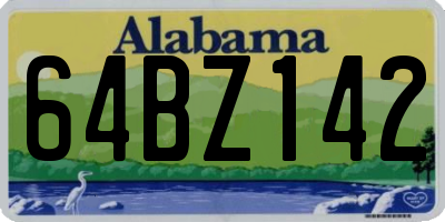 AL license plate 64BZ142