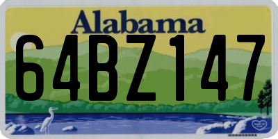 AL license plate 64BZ147