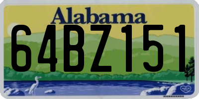 AL license plate 64BZ151