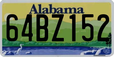 AL license plate 64BZ152