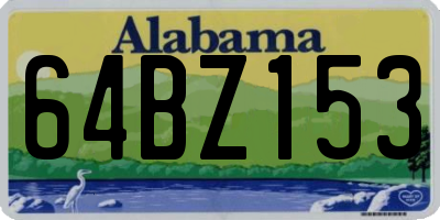 AL license plate 64BZ153