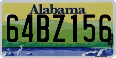 AL license plate 64BZ156