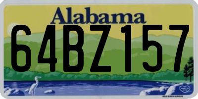 AL license plate 64BZ157