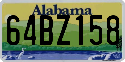 AL license plate 64BZ158