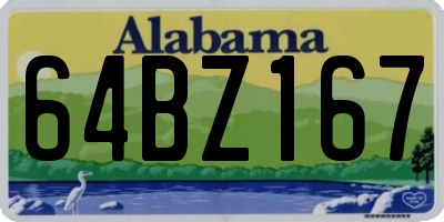 AL license plate 64BZ167