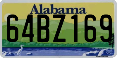 AL license plate 64BZ169