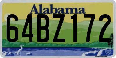 AL license plate 64BZ172