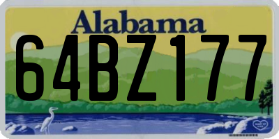 AL license plate 64BZ177