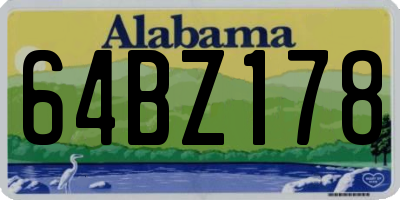AL license plate 64BZ178