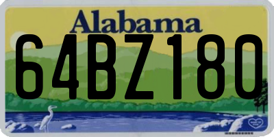 AL license plate 64BZ180