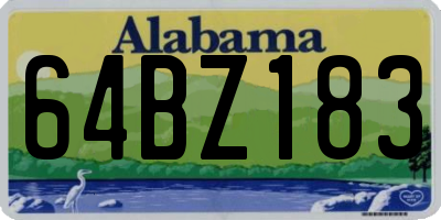 AL license plate 64BZ183