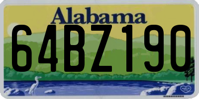 AL license plate 64BZ190