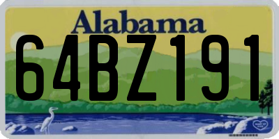 AL license plate 64BZ191