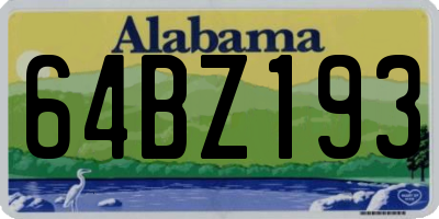 AL license plate 64BZ193