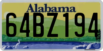 AL license plate 64BZ194