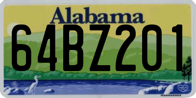 AL license plate 64BZ201