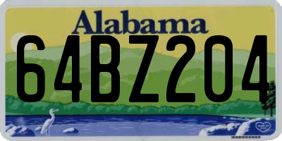 AL license plate 64BZ204