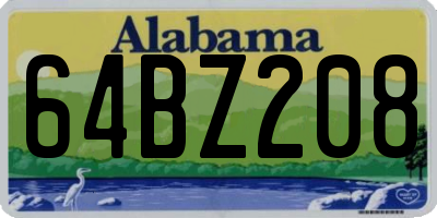 AL license plate 64BZ208