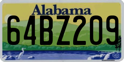 AL license plate 64BZ209