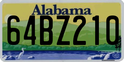 AL license plate 64BZ210