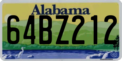 AL license plate 64BZ212