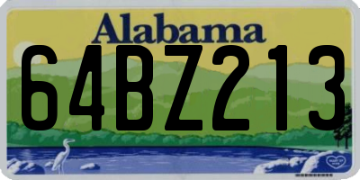 AL license plate 64BZ213