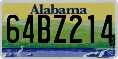 AL license plate 64BZ214