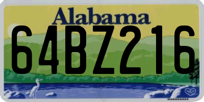 AL license plate 64BZ216