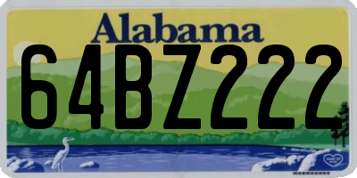 AL license plate 64BZ222