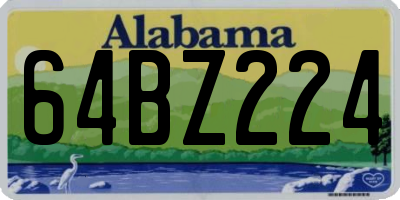 AL license plate 64BZ224