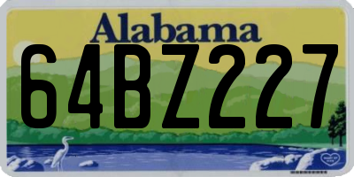 AL license plate 64BZ227