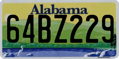 AL license plate 64BZ229